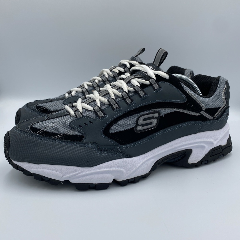Skechers Sport Stamina Cutback Men's 10.5 Black Sports Training Shoes 51286E
